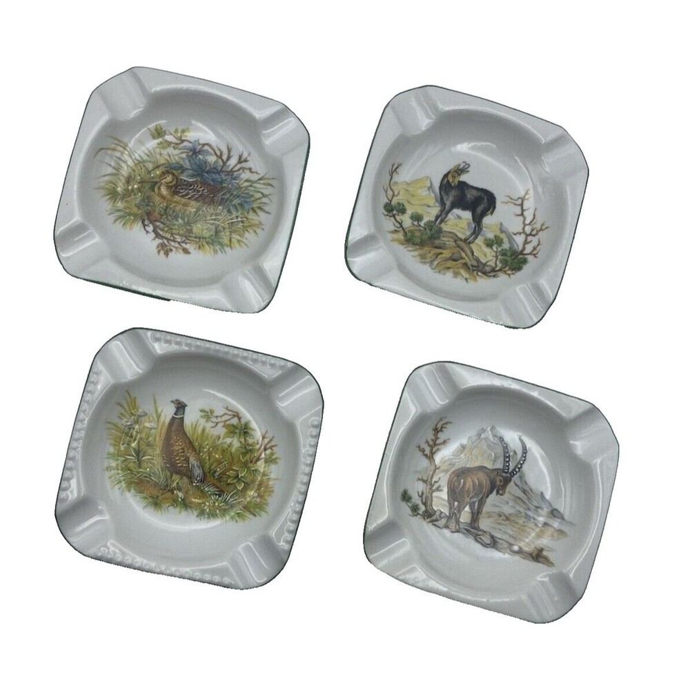 Vintage German Porcelain Ashtray Individual k8 Germany Set of 4